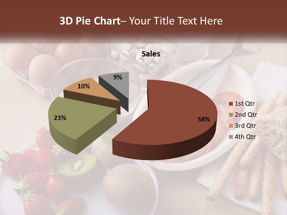 A Variety Of Foods Are Displayed On A Table PowerPoint Template