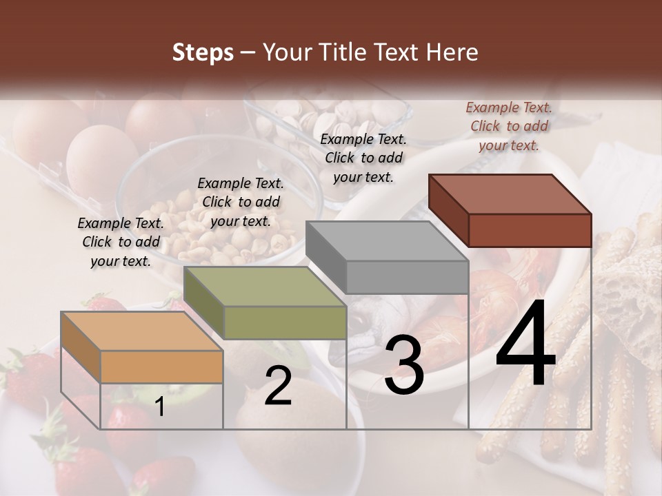 A Variety Of Foods Are Displayed On A Table PowerPoint Template