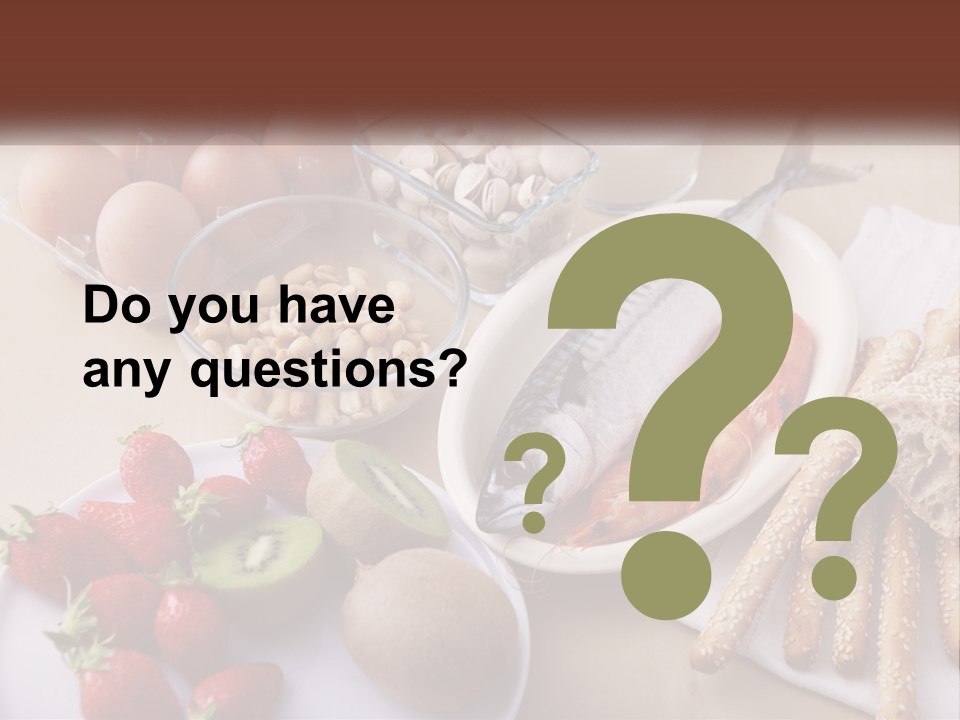 A Variety Of Foods Are Displayed On A Table PowerPoint Template