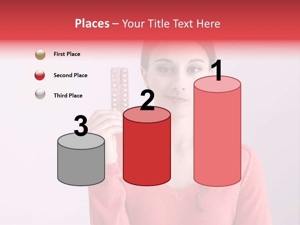 A Woman Holding A Contraption In Front Of Her Face PowerPoint Template