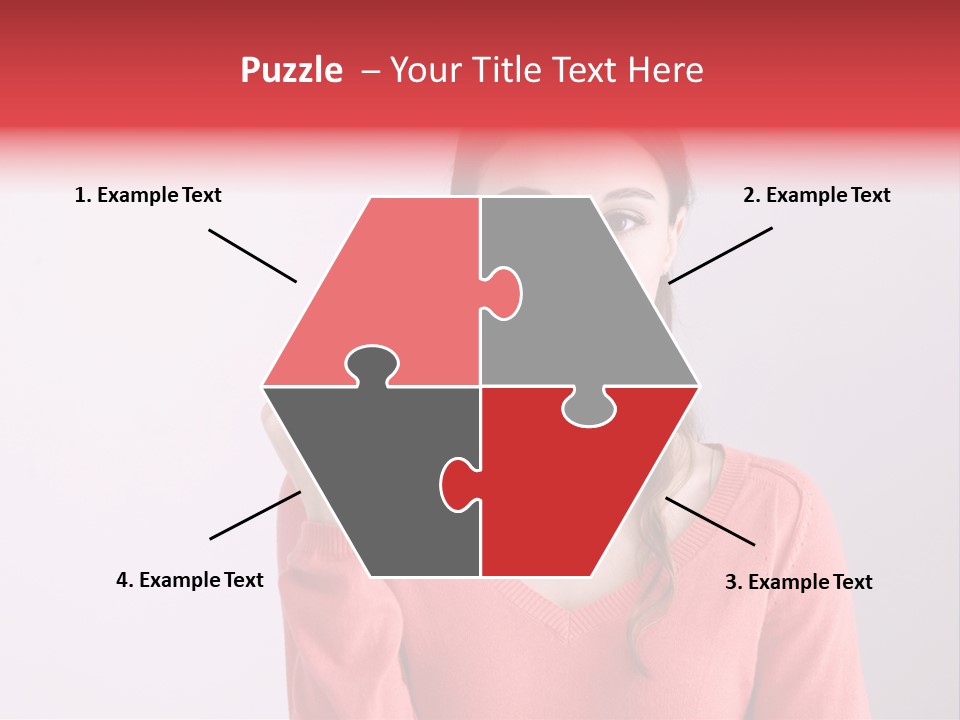 A Woman Holding A Contraption In Front Of Her Face PowerPoint Template
