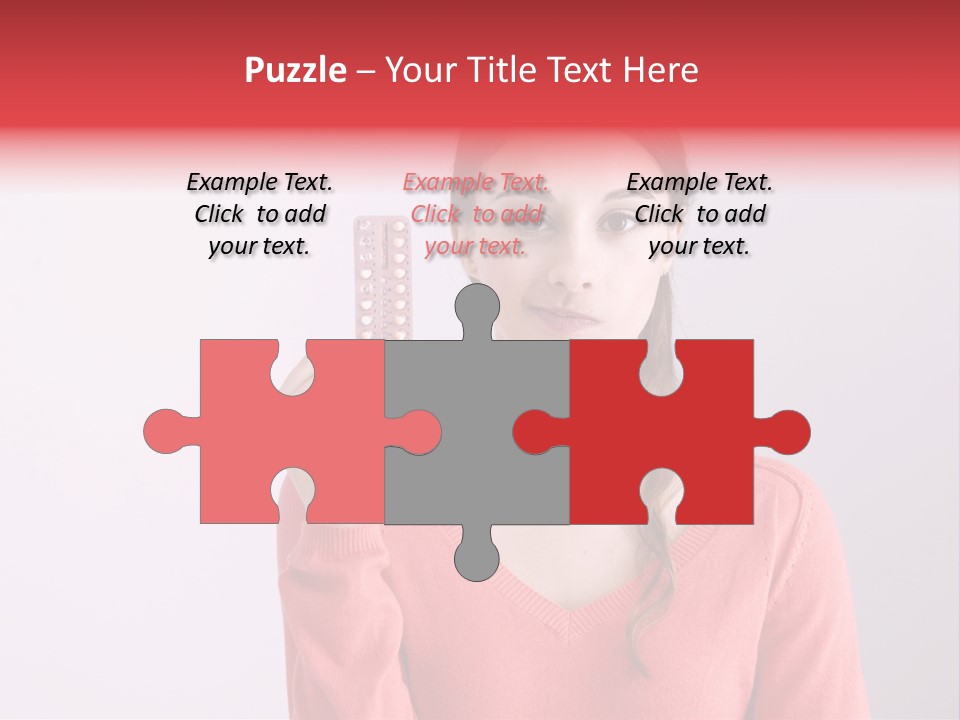 A Woman Holding A Contraption In Front Of Her Face PowerPoint Template