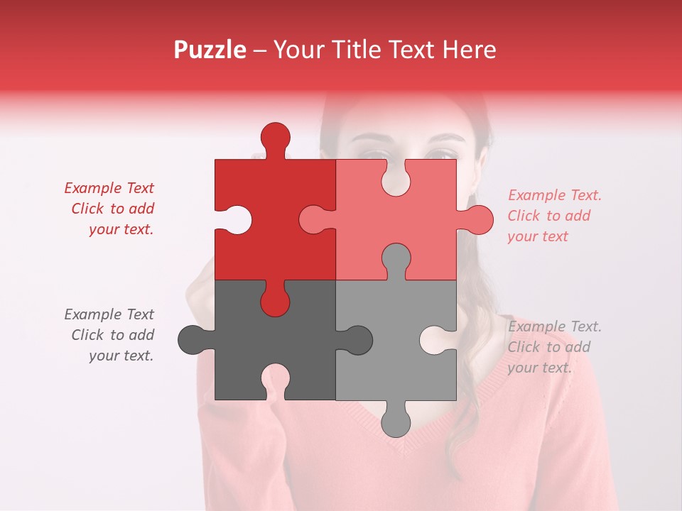 A Woman Holding A Contraption In Front Of Her Face PowerPoint Template