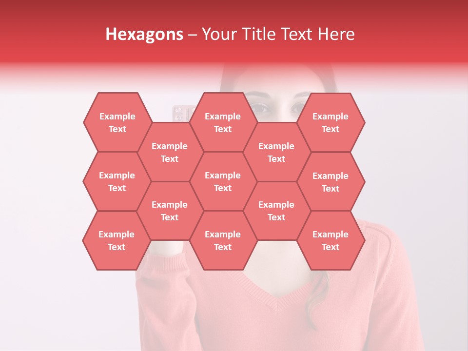 A Woman Holding A Contraption In Front Of Her Face PowerPoint Template