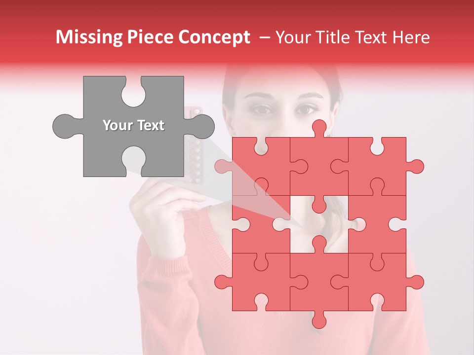 A Woman Holding A Contraption In Front Of Her Face PowerPoint Template