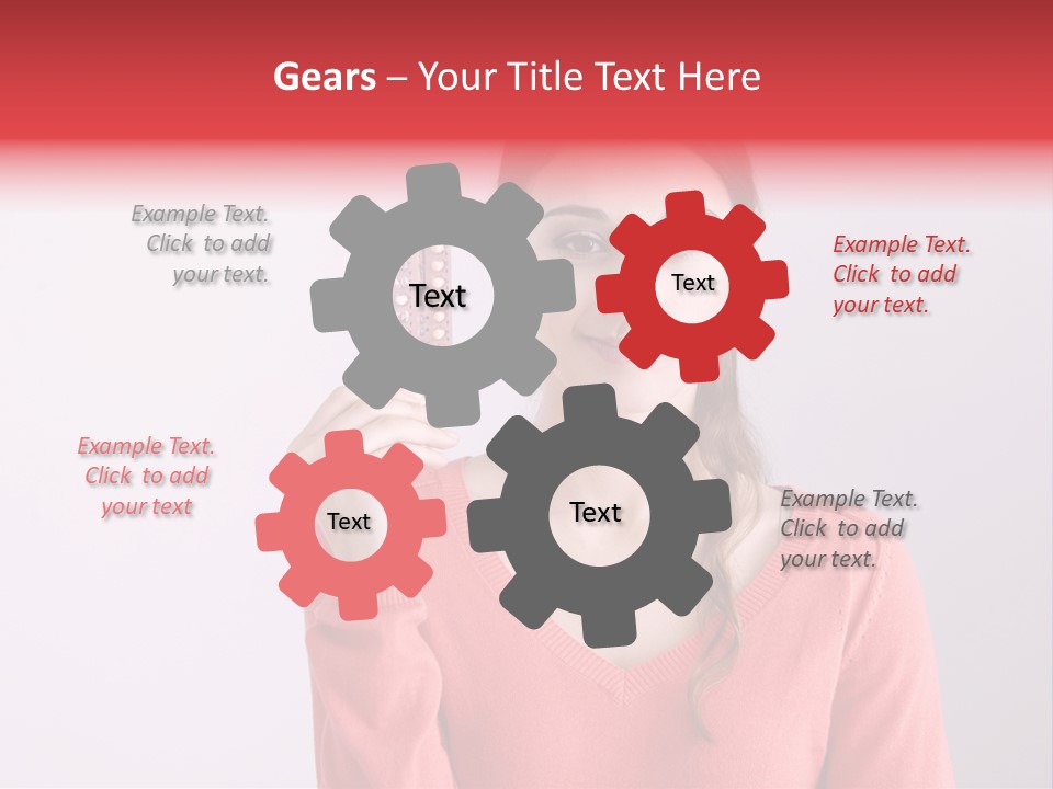 A Woman Holding A Contraption In Front Of Her Face PowerPoint Template