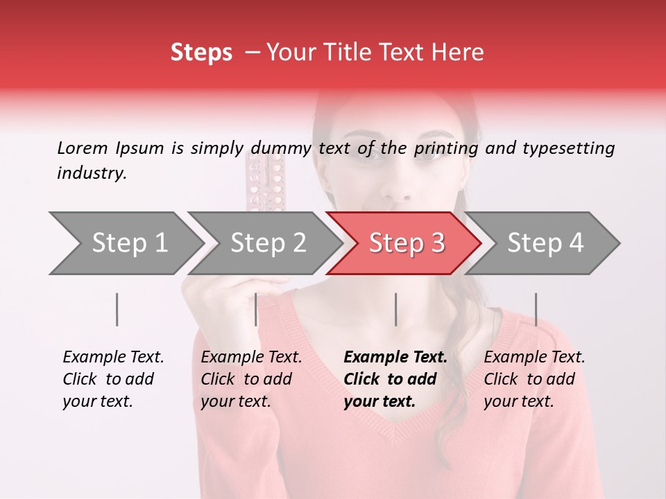 A Woman Holding A Contraption In Front Of Her Face PowerPoint Template