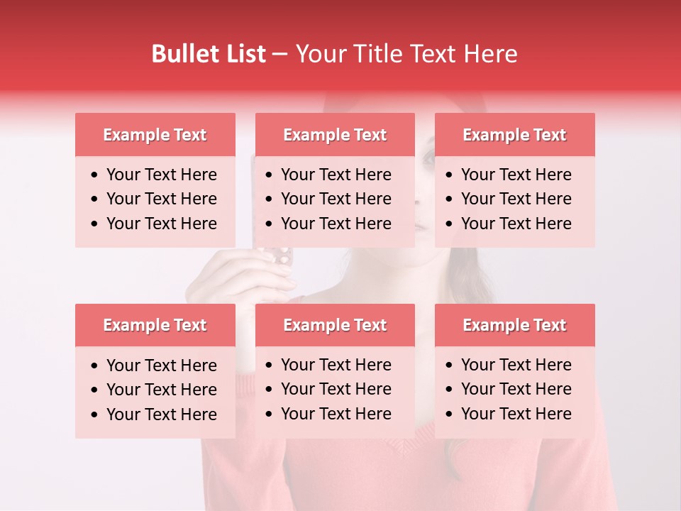A Woman Holding A Contraption In Front Of Her Face PowerPoint Template