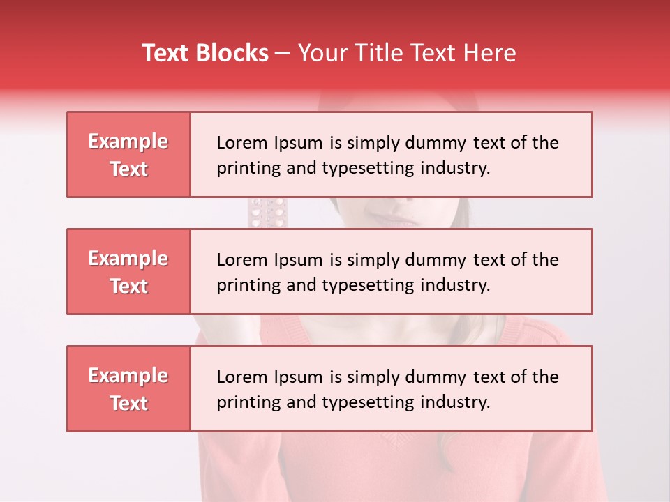A Woman Holding A Contraption In Front Of Her Face PowerPoint Template