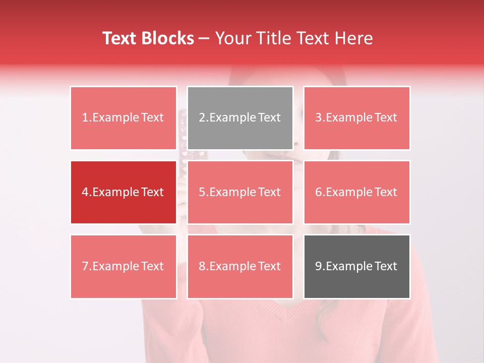 A Woman Holding A Contraption In Front Of Her Face PowerPoint Template