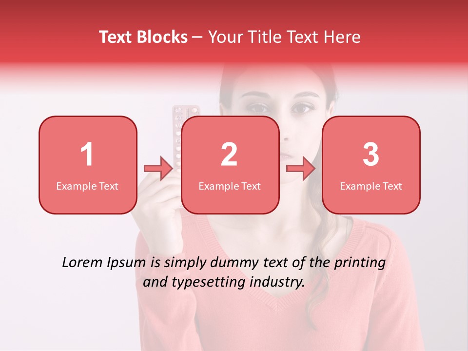 A Woman Holding A Contraption In Front Of Her Face PowerPoint Template