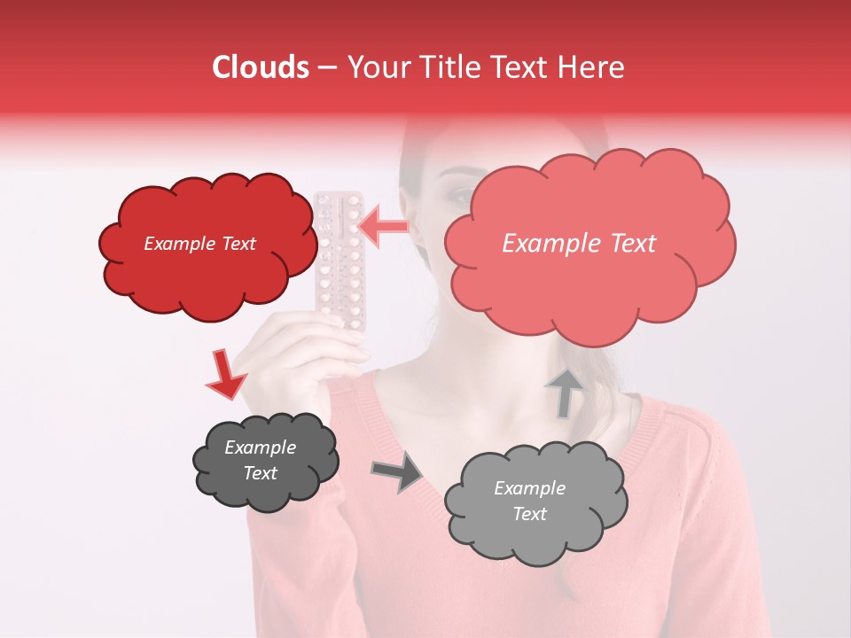 A Woman Holding A Contraption In Front Of Her Face PowerPoint Template
