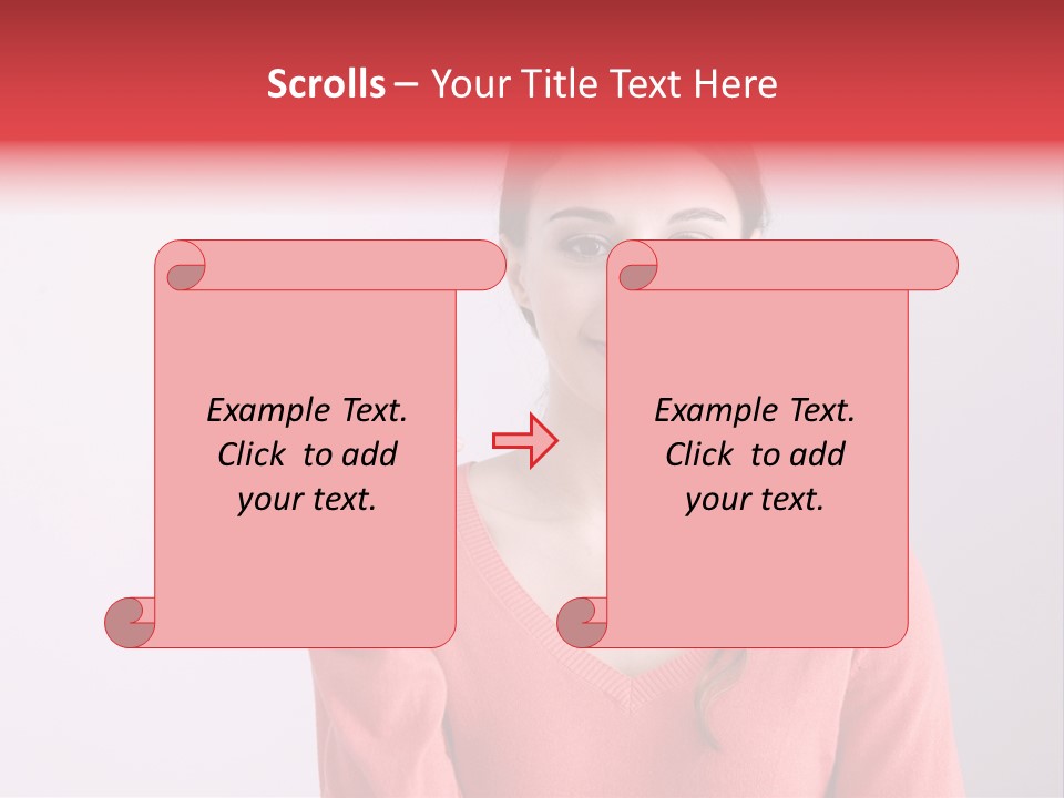 A Woman Holding A Contraption In Front Of Her Face PowerPoint Template