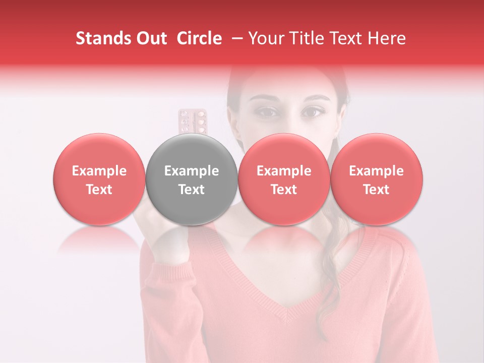 A Woman Holding A Contraption In Front Of Her Face PowerPoint Template