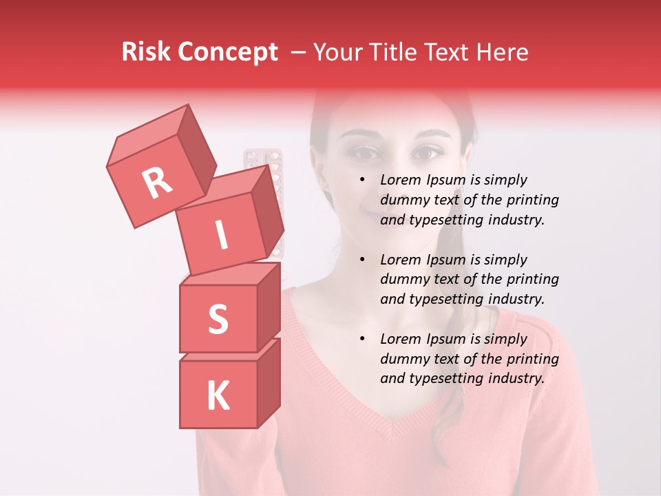 A Woman Holding A Contraption In Front Of Her Face PowerPoint Template