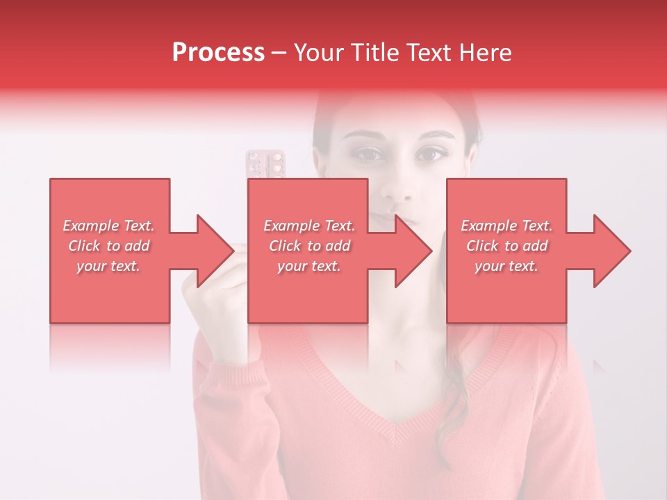 A Woman Holding A Contraption In Front Of Her Face PowerPoint Template