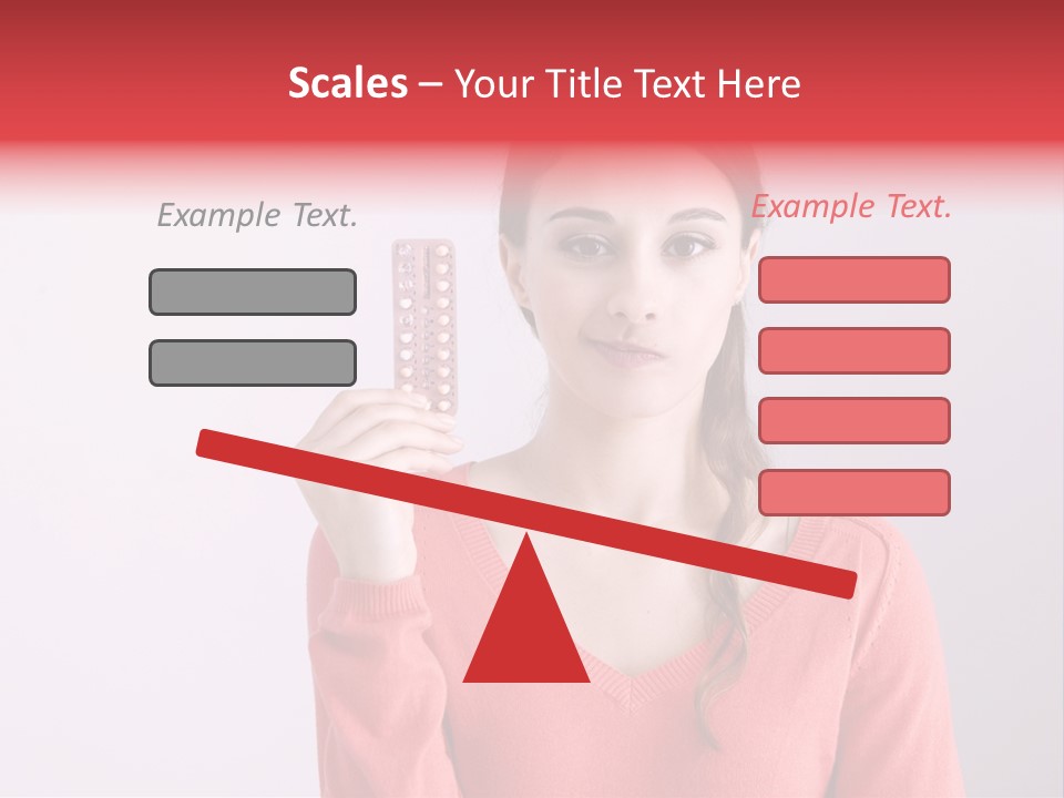 A Woman Holding A Contraption In Front Of Her Face PowerPoint Template