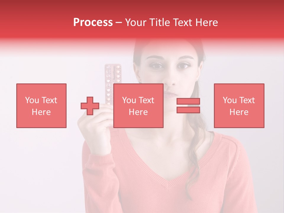 A Woman Holding A Contraption In Front Of Her Face PowerPoint Template