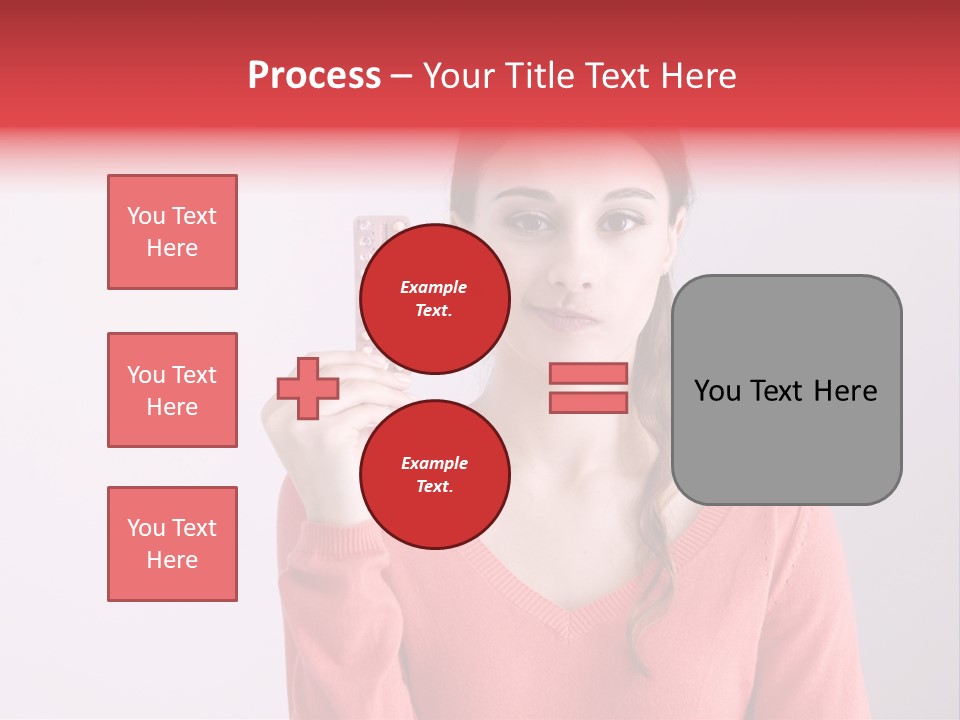 A Woman Holding A Contraption In Front Of Her Face PowerPoint Template