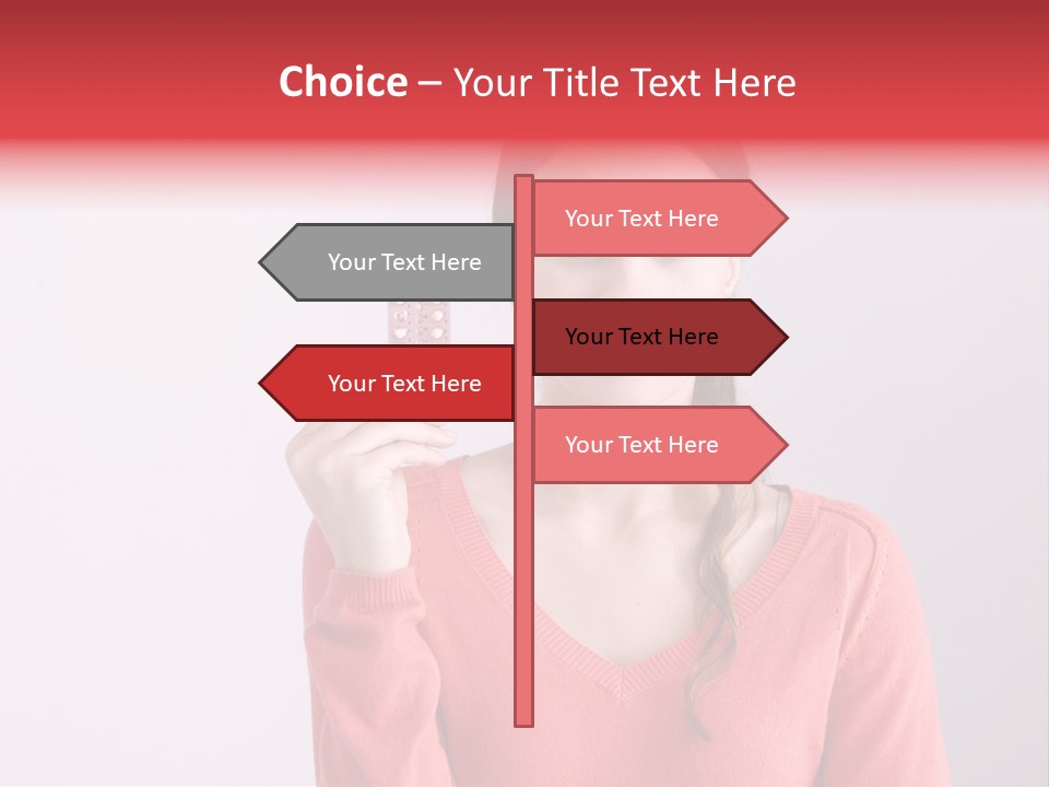 A Woman Holding A Contraption In Front Of Her Face PowerPoint Template