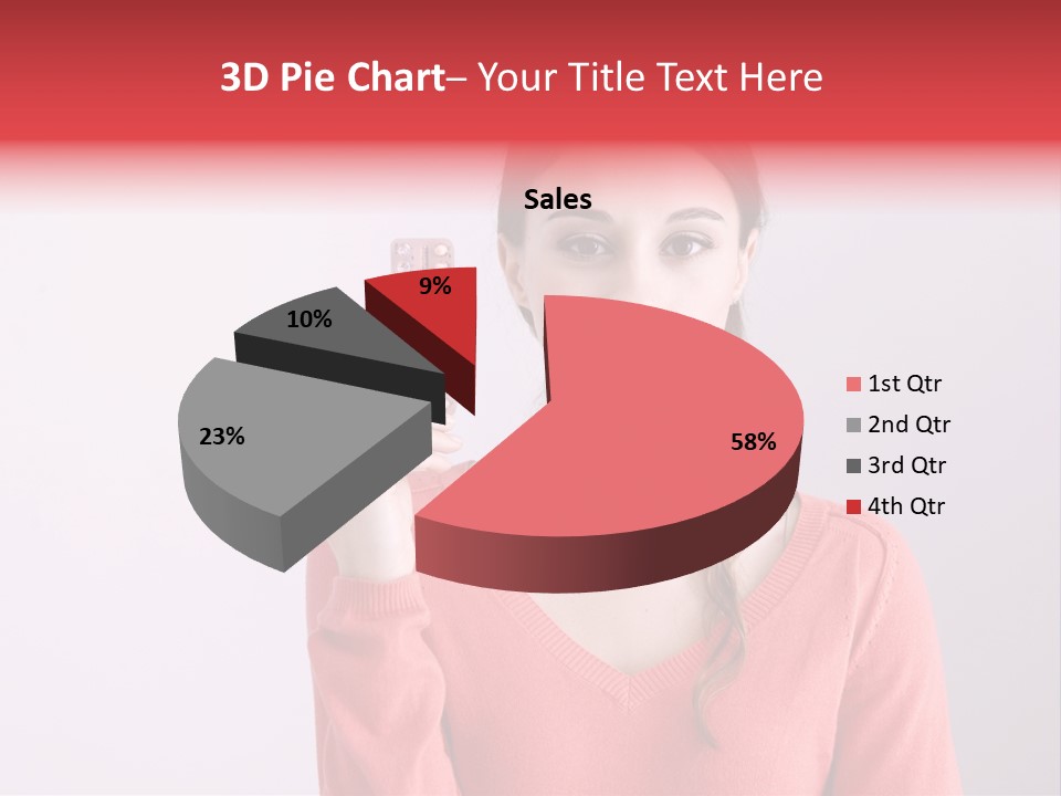 A Woman Holding A Contraption In Front Of Her Face PowerPoint Template