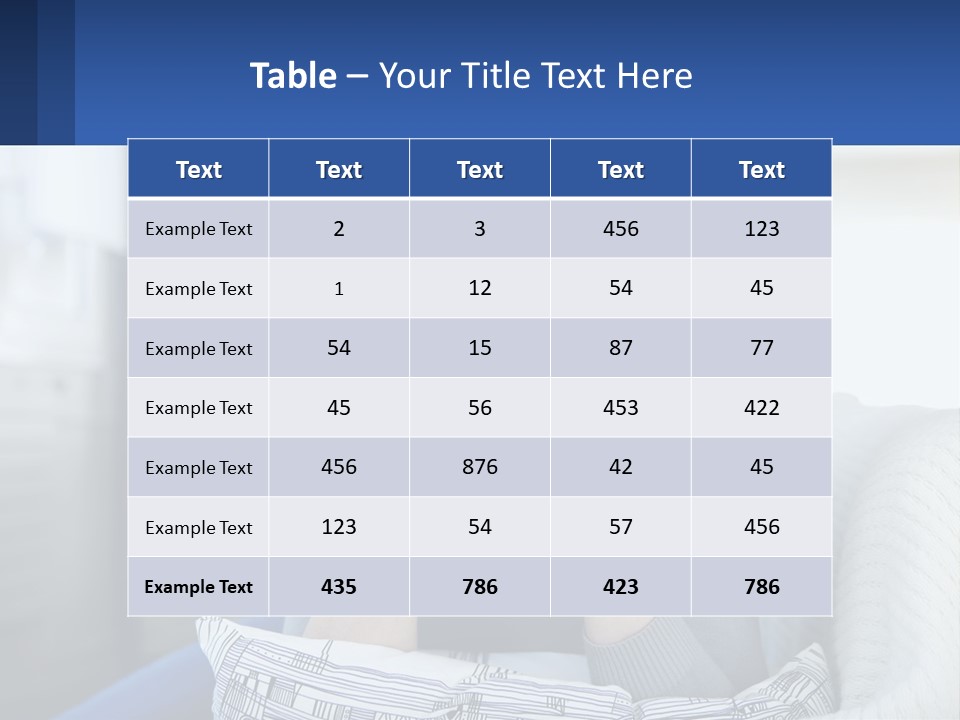 A Woman Sitting On A Couch With Her Hand On Her Chin PowerPoint Template