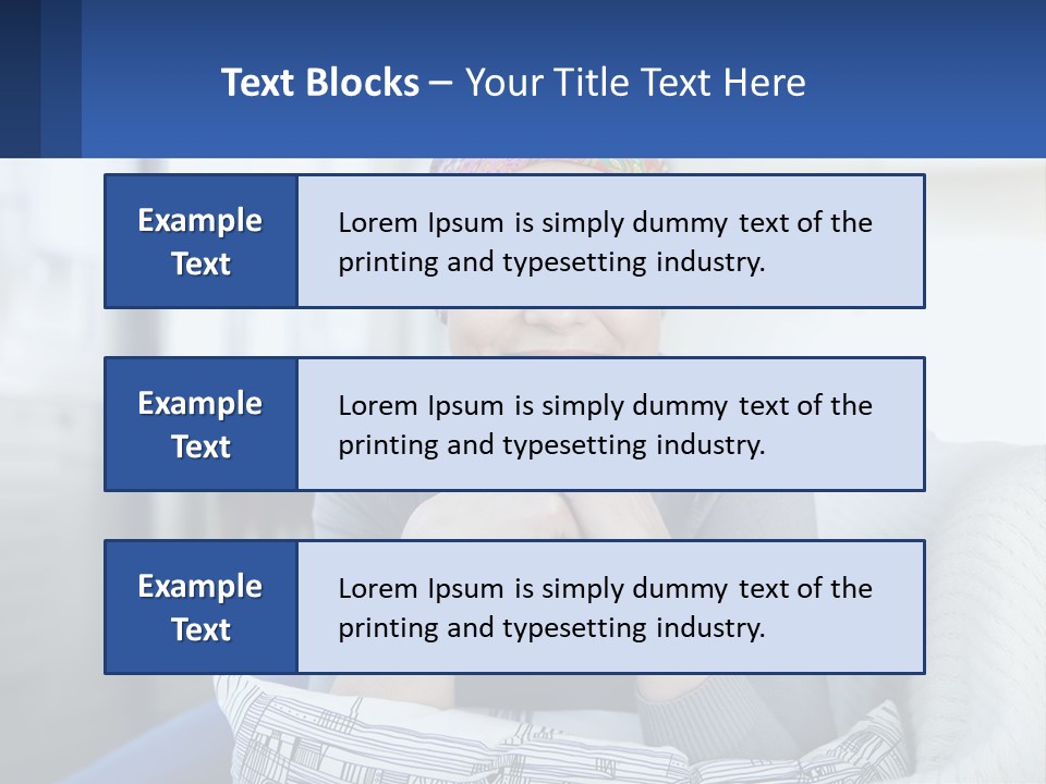 A Woman Sitting On A Couch With Her Hand On Her Chin PowerPoint Template