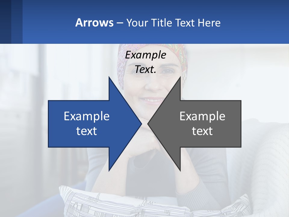 A Woman Sitting On A Couch With Her Hand On Her Chin PowerPoint Template