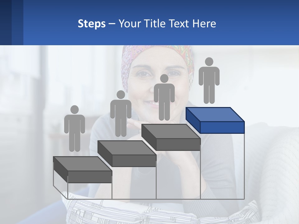 A Woman Sitting On A Couch With Her Hand On Her Chin PowerPoint Template