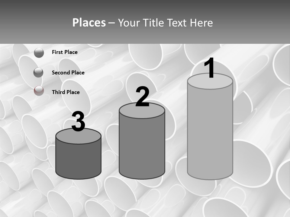 A Large Stack Of Steel Pipes Powerpoint Template PowerPoint Template