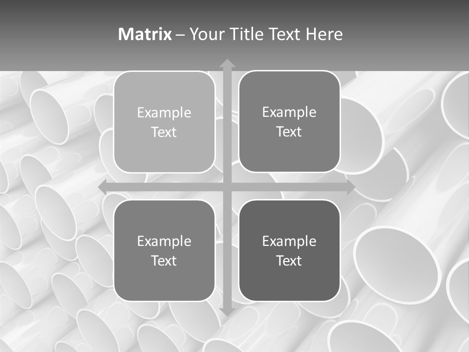 A Large Stack Of Steel Pipes Powerpoint Template PowerPoint Template