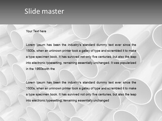 A Large Stack Of Steel Pipes Powerpoint Template PowerPoint Template