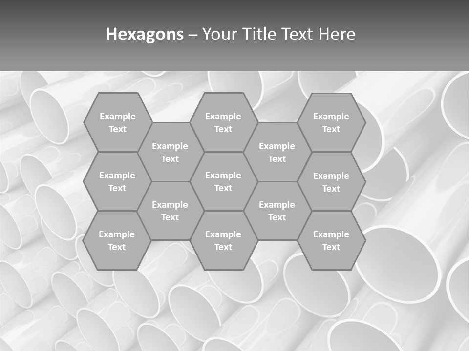 A Large Stack Of Steel Pipes Powerpoint Template PowerPoint Template