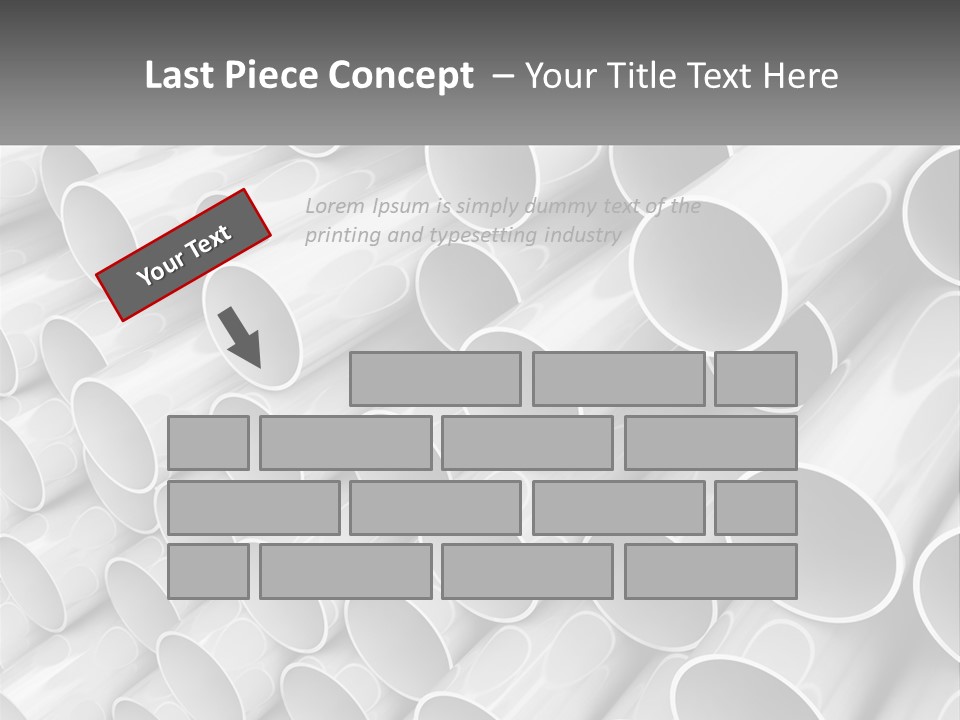A Large Stack Of Steel Pipes Powerpoint Template PowerPoint Template
