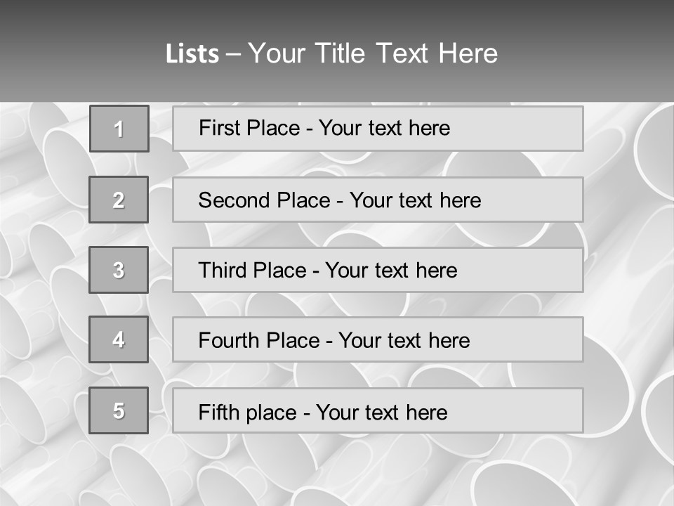 A Large Stack Of Steel Pipes Powerpoint Template PowerPoint Template