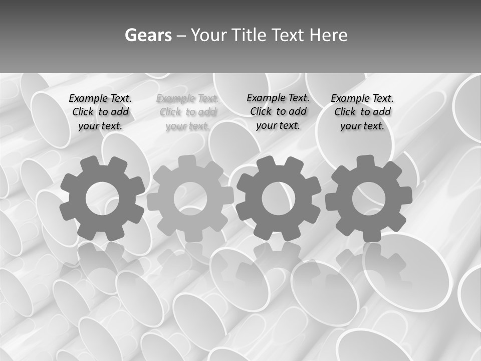 A Large Stack Of Steel Pipes Powerpoint Template PowerPoint Template