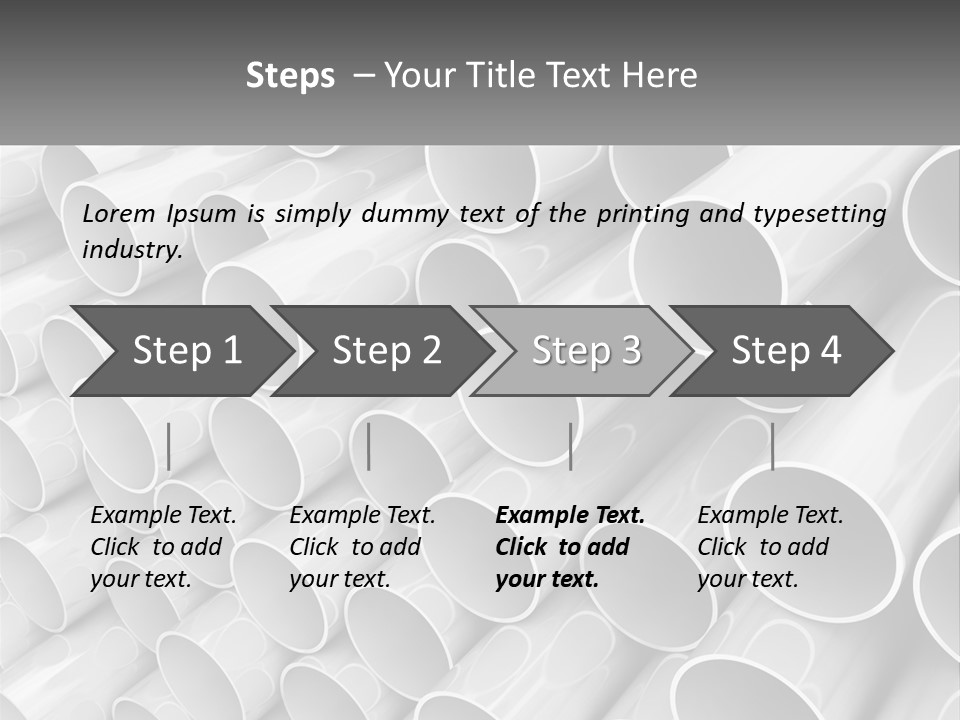 A Large Stack Of Steel Pipes Powerpoint Template PowerPoint Template