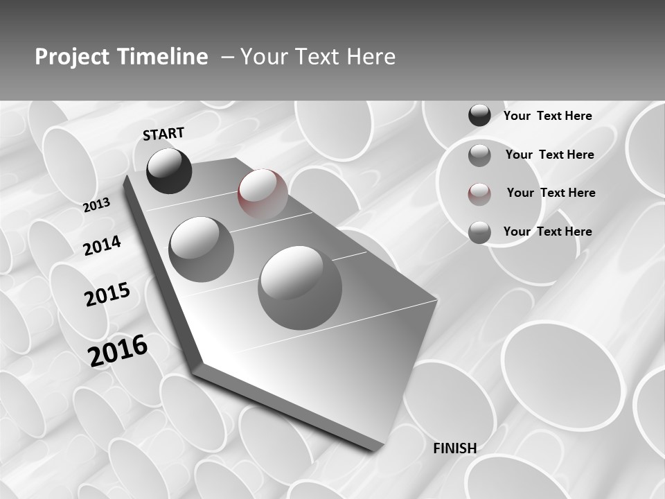 A Large Stack Of Steel Pipes Powerpoint Template PowerPoint Template