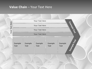 A Large Stack Of Steel Pipes Powerpoint Template PowerPoint Template