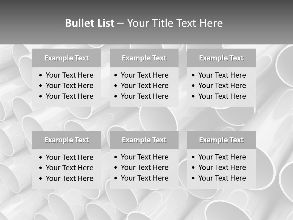 A Large Stack Of Steel Pipes Powerpoint Template PowerPoint Template