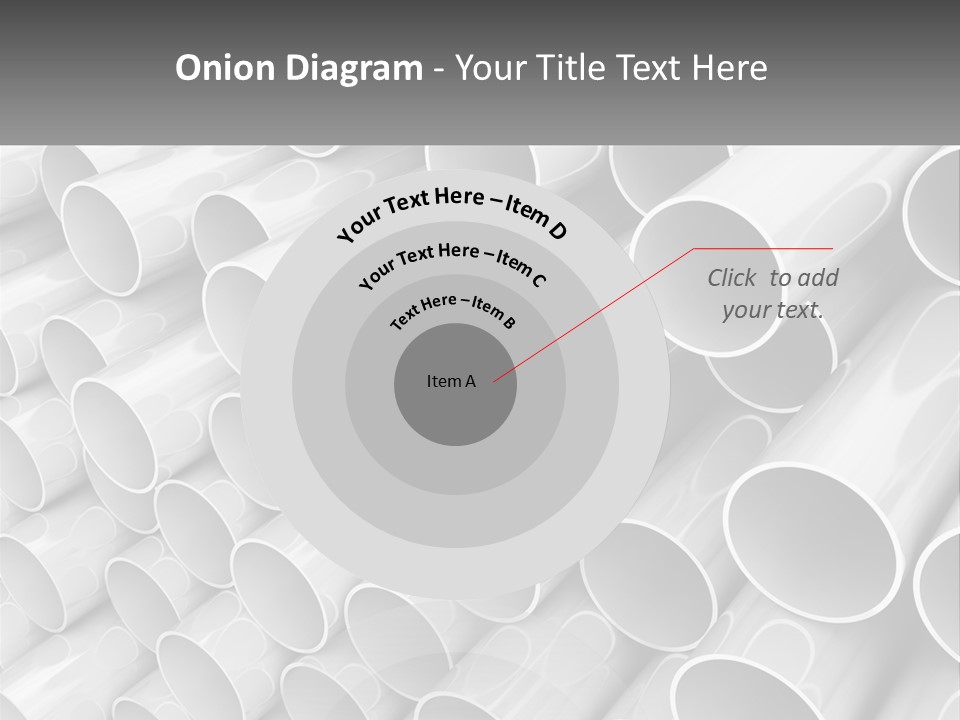 A Large Stack Of Steel Pipes Powerpoint Template PowerPoint Template