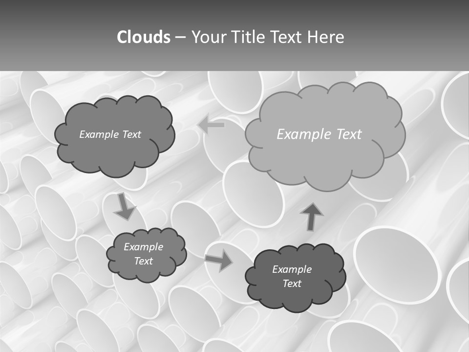 A Large Stack Of Steel Pipes Powerpoint Template PowerPoint Template