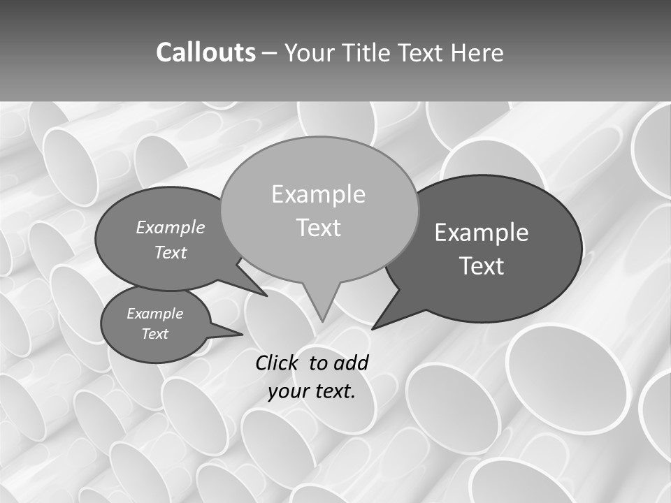 A Large Stack Of Steel Pipes Powerpoint Template PowerPoint Template