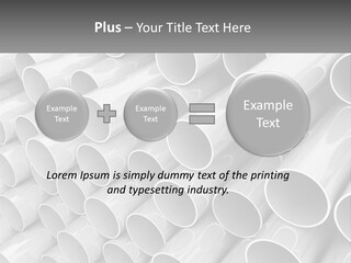 A Large Stack Of Steel Pipes Powerpoint Template PowerPoint Template