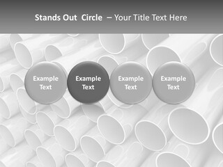 A Large Stack Of Steel Pipes Powerpoint Template PowerPoint Template