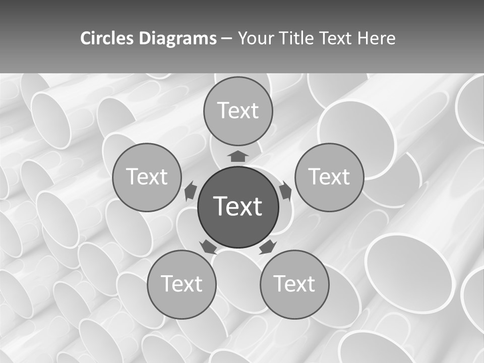 A Large Stack Of Steel Pipes Powerpoint Template PowerPoint Template