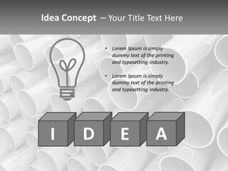 A Large Stack Of Steel Pipes Powerpoint Template PowerPoint Template