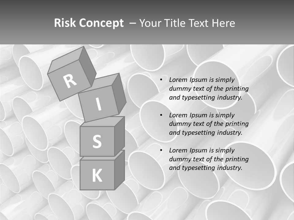 A Large Stack Of Steel Pipes Powerpoint Template PowerPoint Template
