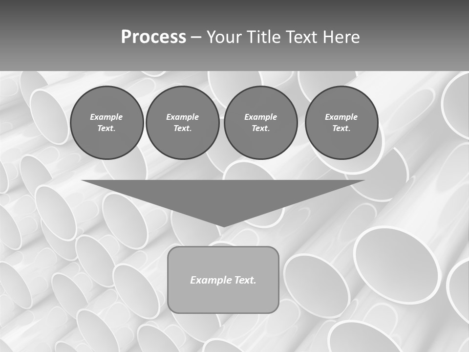 A Large Stack Of Steel Pipes Powerpoint Template PowerPoint Template
