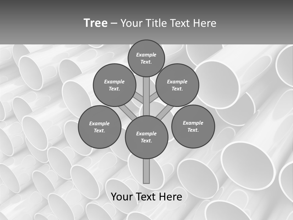 A Large Stack Of Steel Pipes Powerpoint Template PowerPoint Template